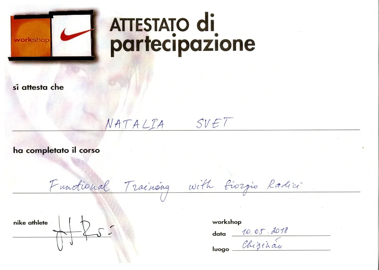 Certificat 27 - Natalia Șveț