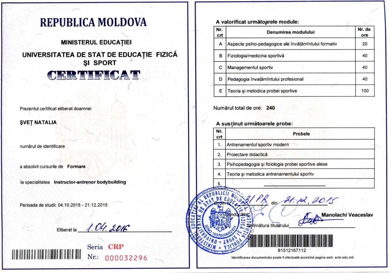 Certificat 2 - Natalia Șveț