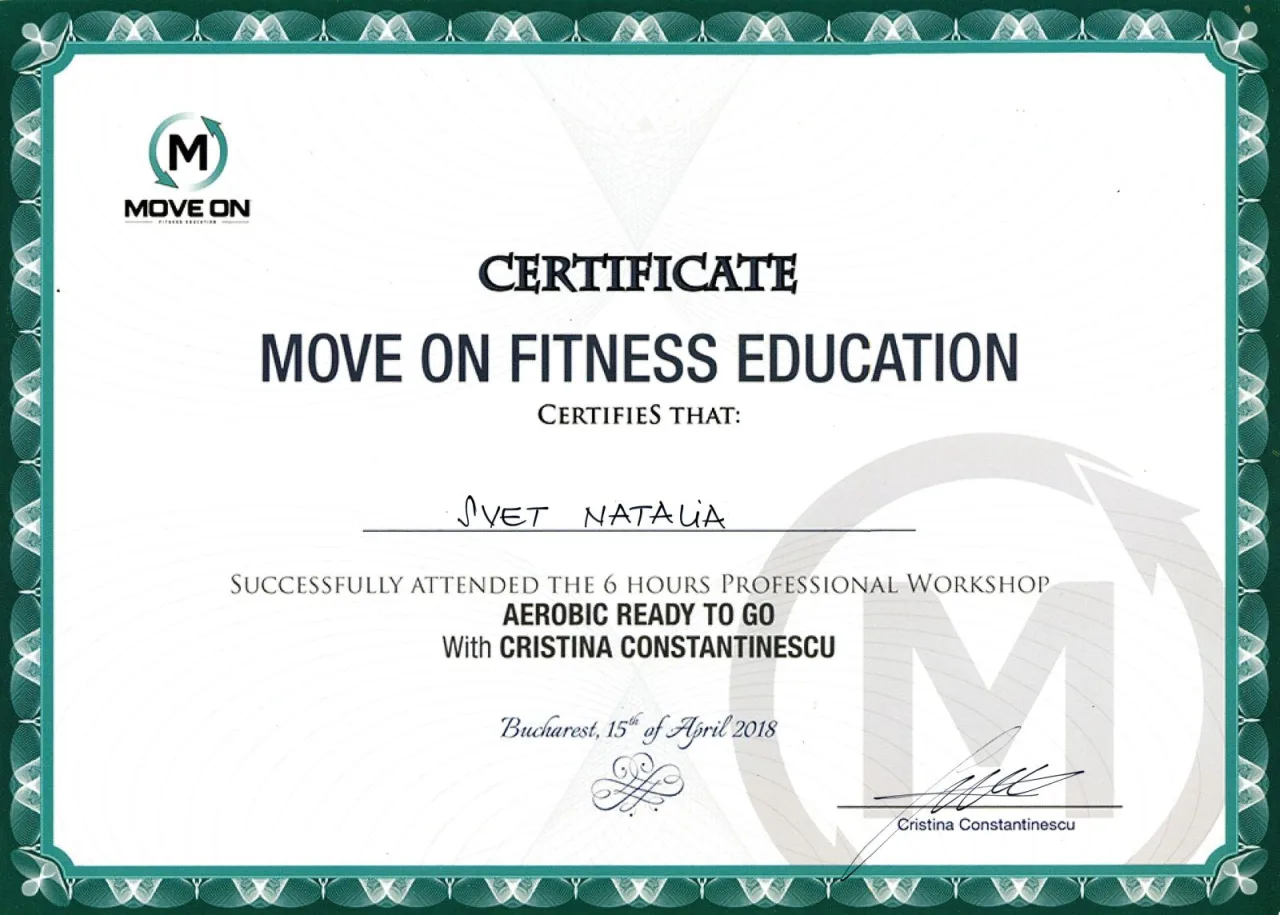 Certificat 13 - Natalia Șveț