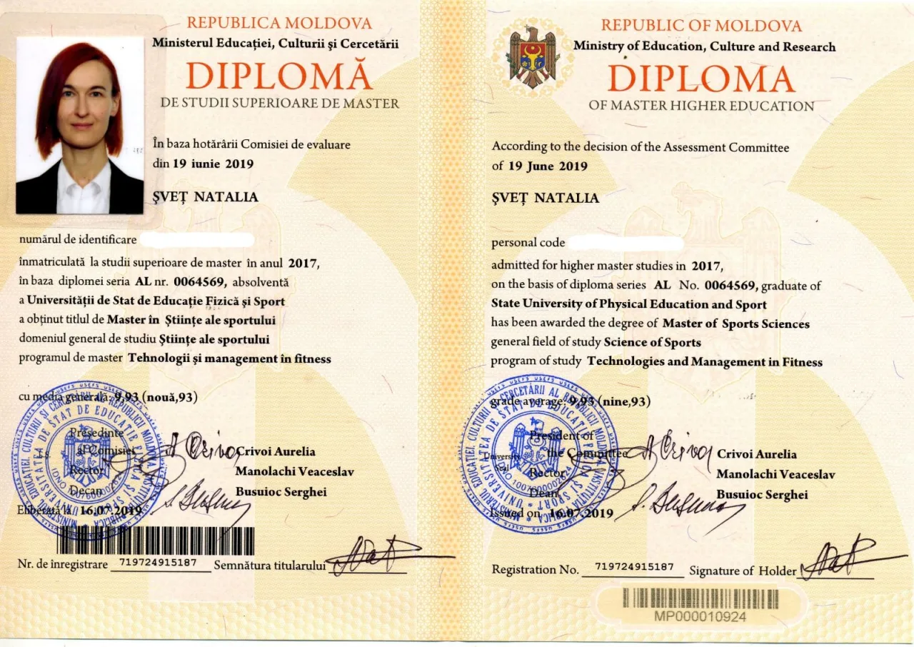 Certificat 1 - Natalia Șveț