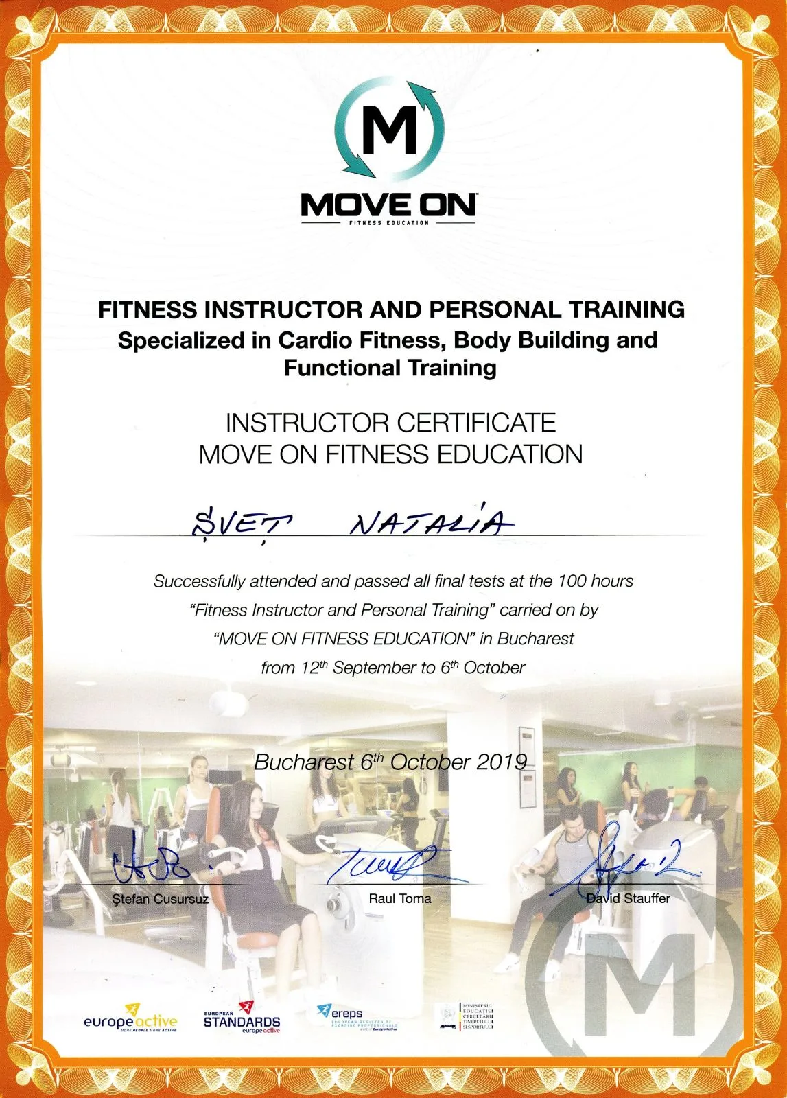 Certificat 4 - Natalia Șveț