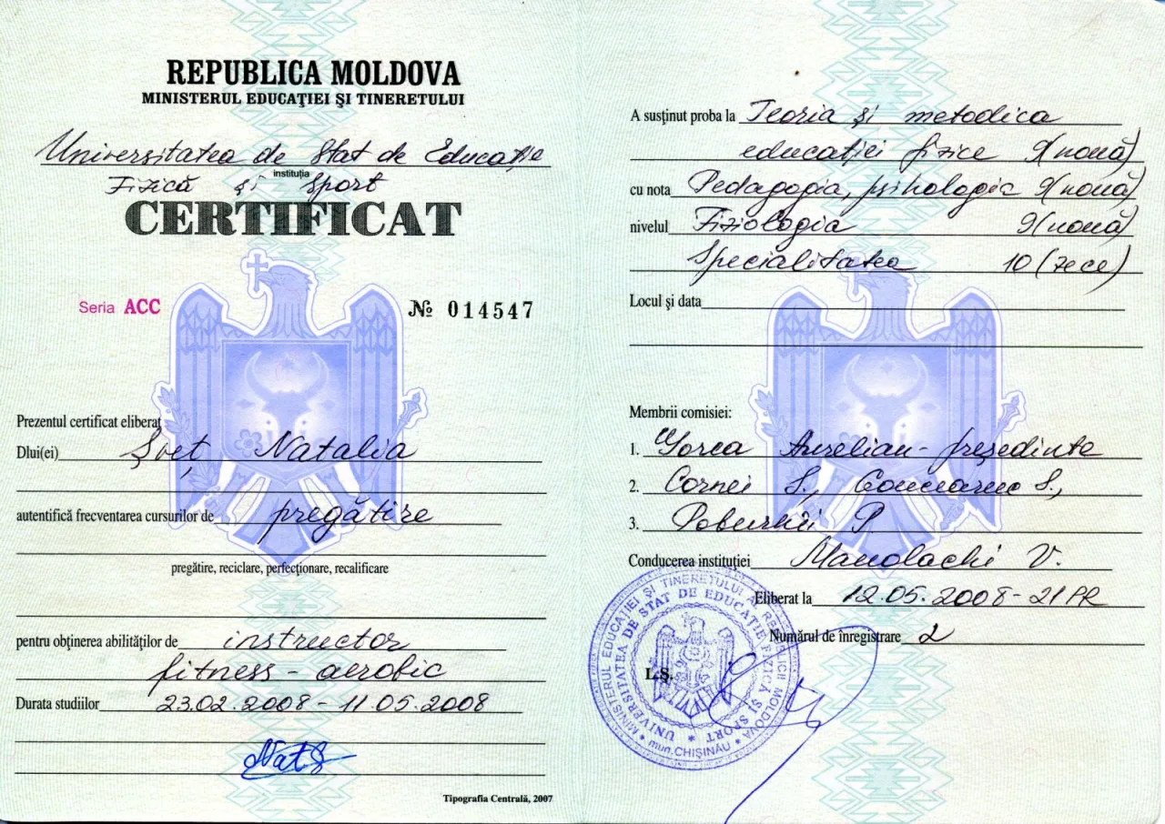 Certificat 5 - Natalia Șveț